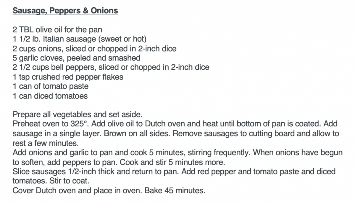 Dutch Oven Recipes from Camp Scouts BSA Troop 226